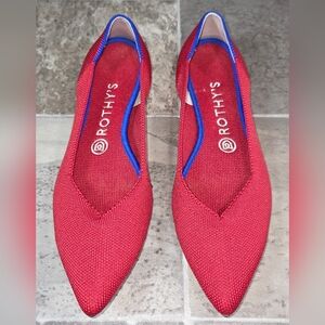 Rothy's Red and Blue Flats